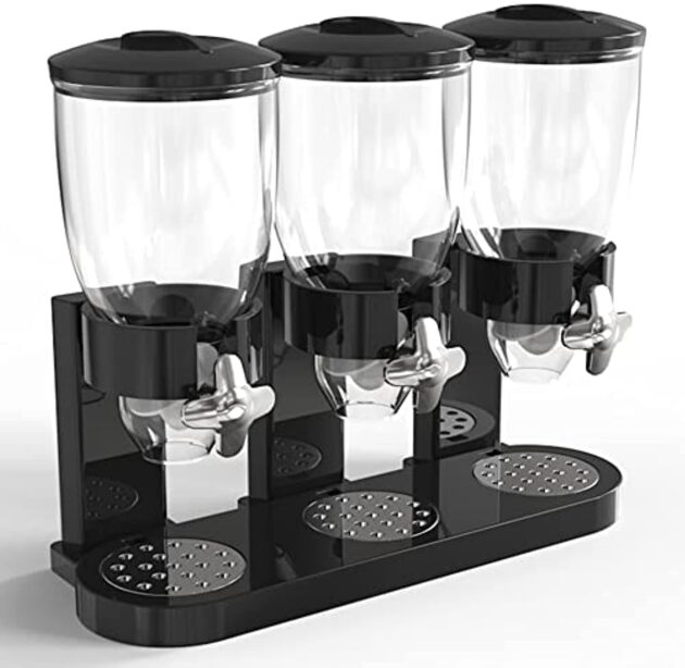 Triple Dry Food Dispenser – Portion Control Cereal & Snack Dispenser - Image 2